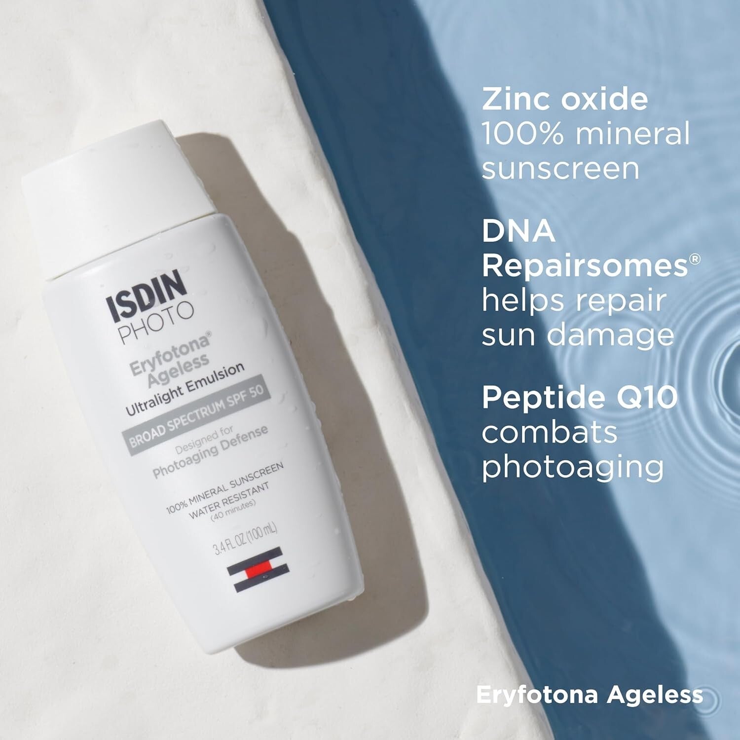 100% Mineral-Based Zinc Oxide Sunscreen SPF 50+ - Unscented & Waterproof