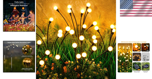 Artistic Solar Firefly Light Set - Perfect Decor for Outdoor Spaces