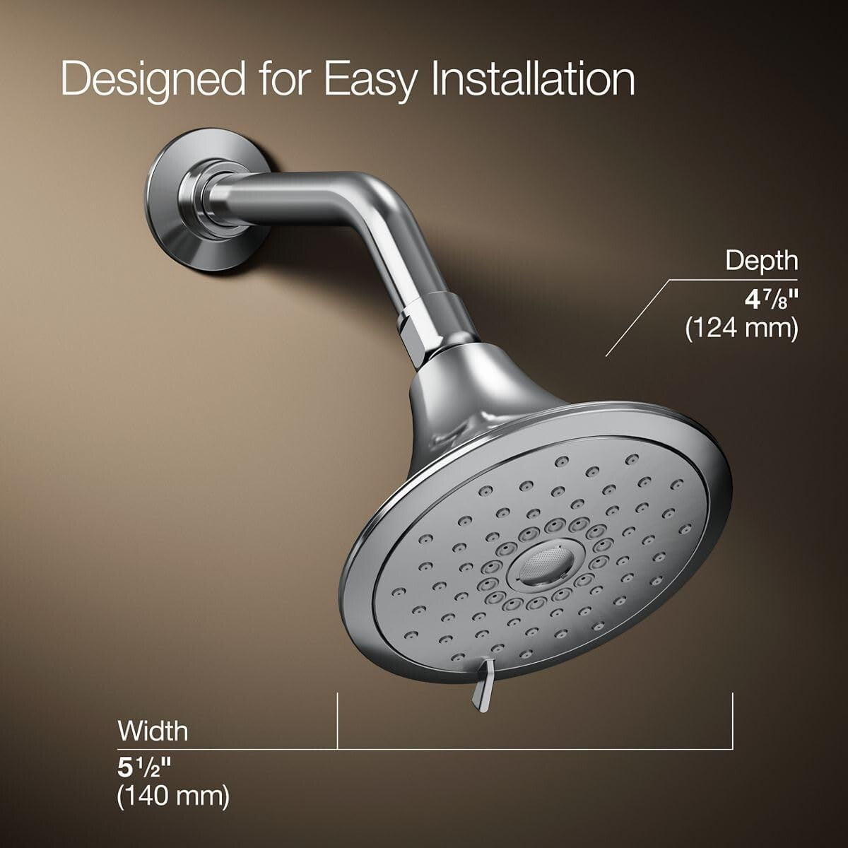Forte Wall-Mount Showerhead with Katalyst Technology - 2.5 GPM Full Body Spray