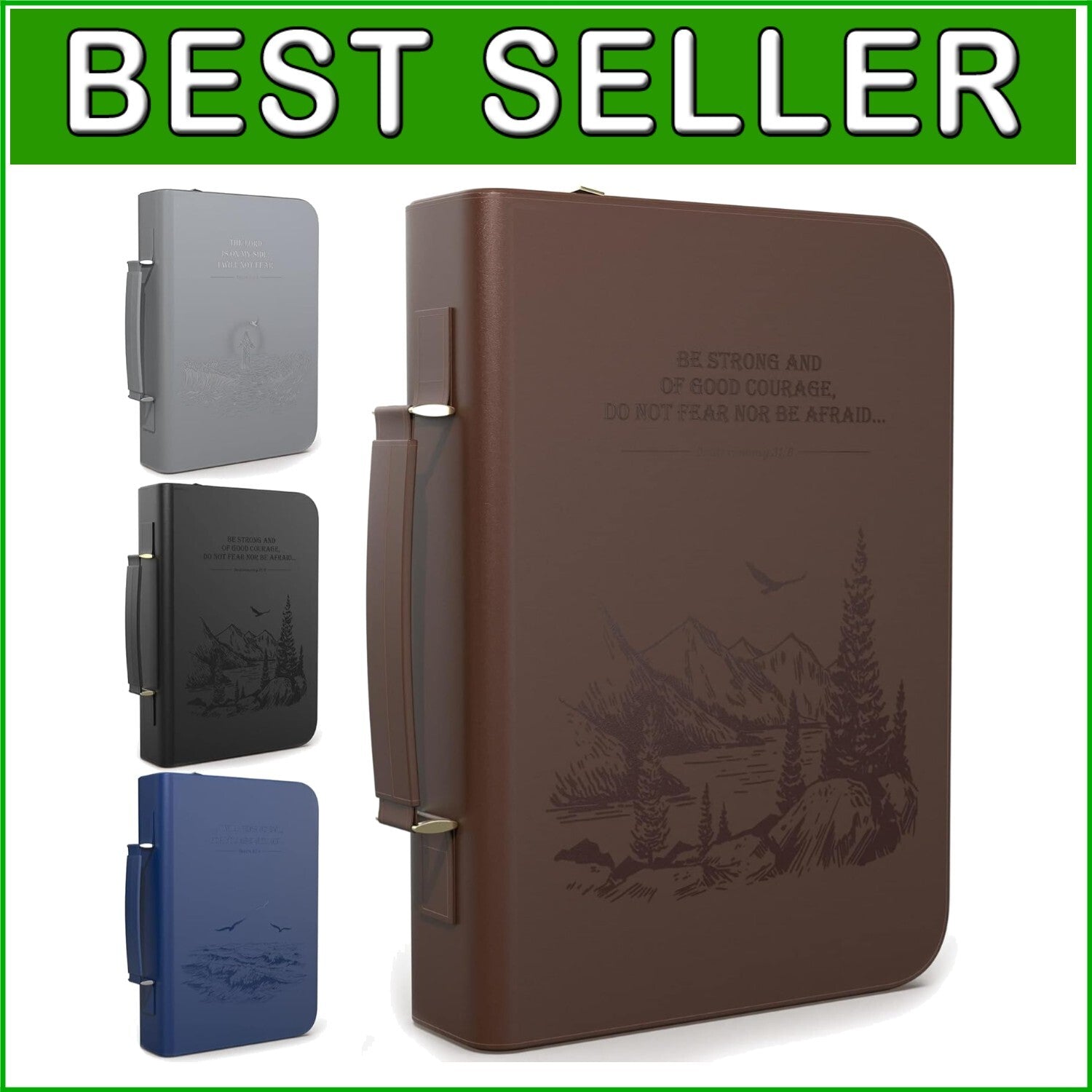 Extra Large Faux Leather Bible Carrying Case for Men & Women – Elegant & Durable