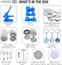 Load image into Gallery viewer, Versatile Button Maker Machine - Create 500 Custom Pins, Keychains &amp; Gift Items