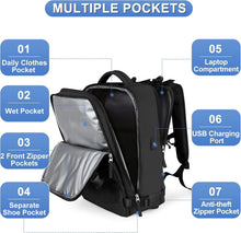 Load image into Gallery viewer, Comfortable Large Travel Backpack with Shoe Compartment - Ideal for Adventures