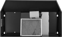 Load image into Gallery viewer, Sleek Black Under-Cabinet Range Hood - 4-Way Convertible &amp; Integrated Lighting