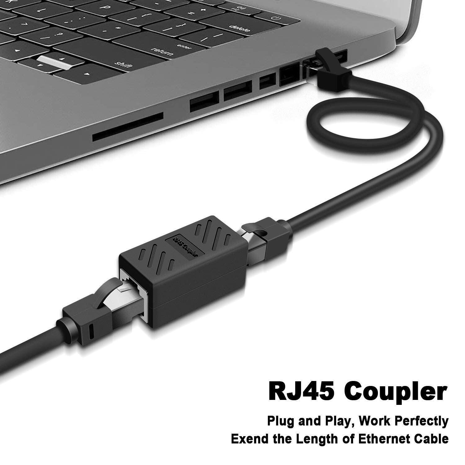 20-Pack Shielded RJ45 Couplers - Female to Female, Ideal for Extended Ethernet