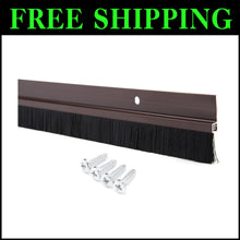 Load image into Gallery viewer, Premium Aluminum Door Brush Sweep with 1M Black Soft Bristles for Gap Sealing