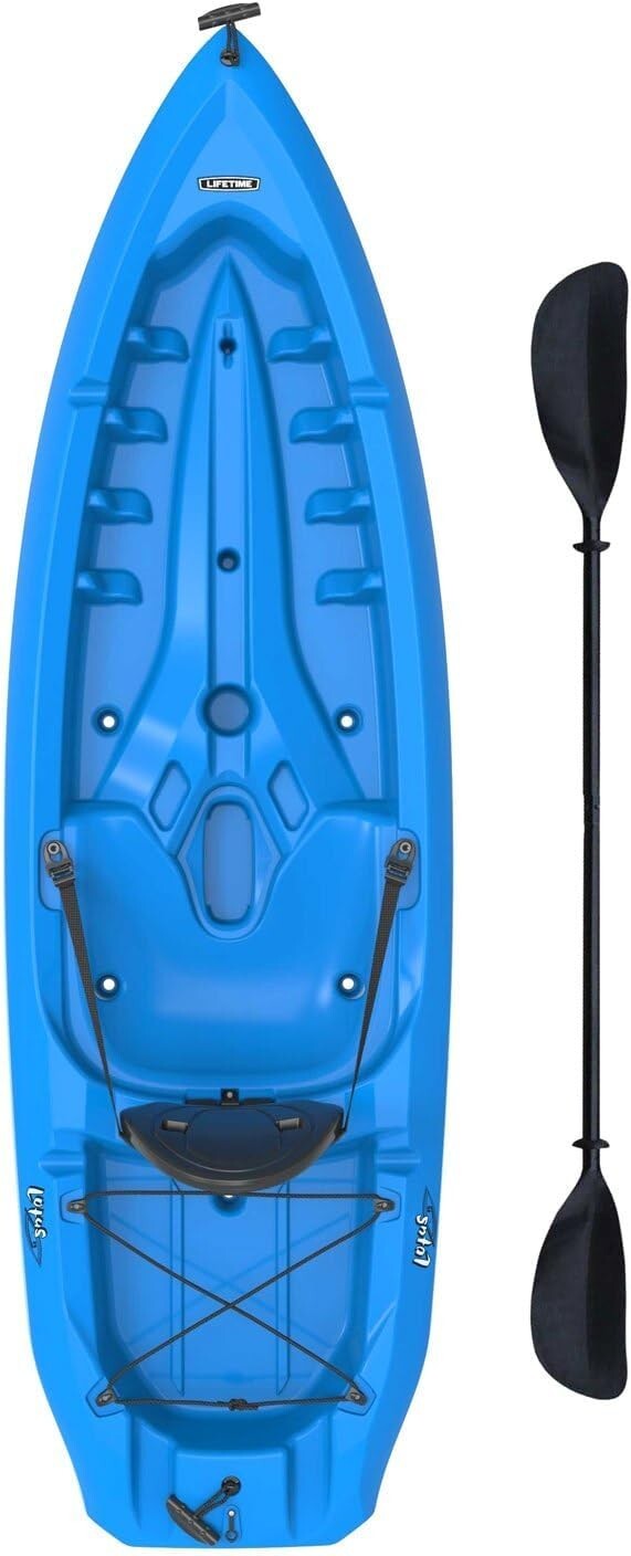 Durable HDPE Sit-On-Top Kayak - Easy Transport with Paddle & Quick-Release Seat