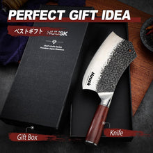 Load image into Gallery viewer, Elegant Handcrafted 7 Inch Meat Cleaver - Perfect for Home Cooks &amp; Professionals