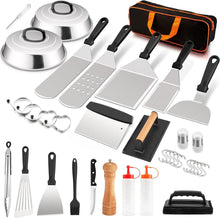Load image into Gallery viewer, Stainless Steel 25-Piece Griddle Accessories Kit for Effortless BBQ Cooking