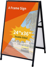 Load image into Gallery viewer, Heavy-Duty A-Frame Sidewalk Sign 24x36 Inches with Slide-in Poster Feature