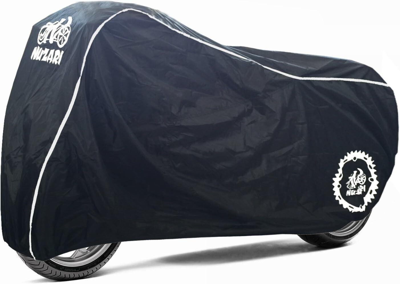 All-Weather Motorcycle Cover - Heavy-Duty, Waterproof Fit for Bikes up to 90in