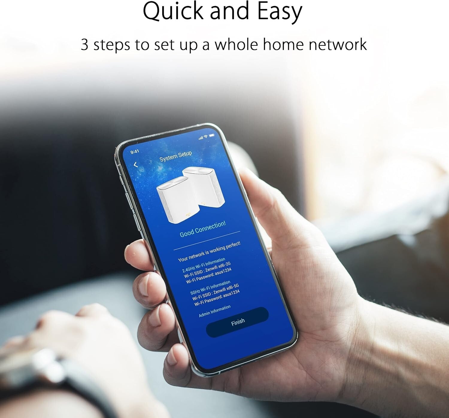 AiMesh Compatible ZenWiFi XD6 with Free Internet Security - 5,400 sq.ft Coverage