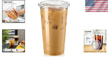 Load image into Gallery viewer, Ultimate 100-Pack Clear Iced Coffee Cups with Tight Seal Lids - Great for Events