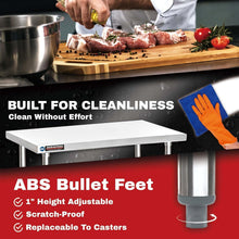 Load image into Gallery viewer, Stainless Steel Workbench 24x60 for Commercial Use - Easy Assembly &amp; Maintenance