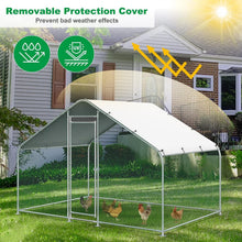 Load image into Gallery viewer, Large Metal Animal Run 10'Lx6.6'W - Perfect for Chickens, Rabbits, and More!