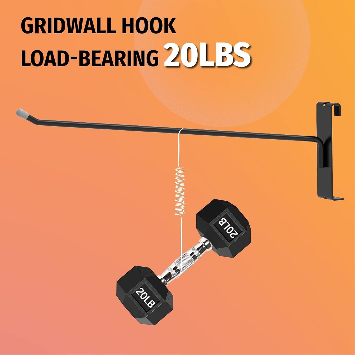 Durable 12-Inch Black Gridwall Hooks - Set of 32 for Smart Organization