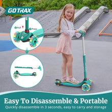 Load image into Gallery viewer, Kids Kick Scooter with LED Lighted Wheels &amp; Adjustable Handlebars for Ages 2-8