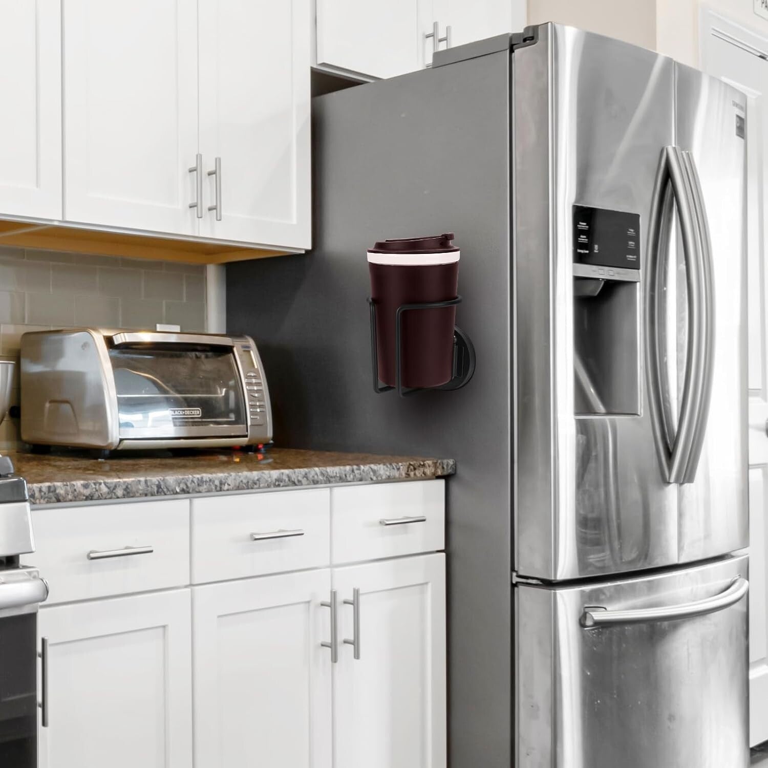 6-Pack Magnetic Cup Holder - SUS 304 Stainless Steel for All Bottle Sizes