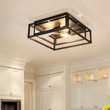 Load image into Gallery viewer, Sleek Modern Flush Mount 3-Light Ceiling Fixture for Dining &amp; Living Spaces
