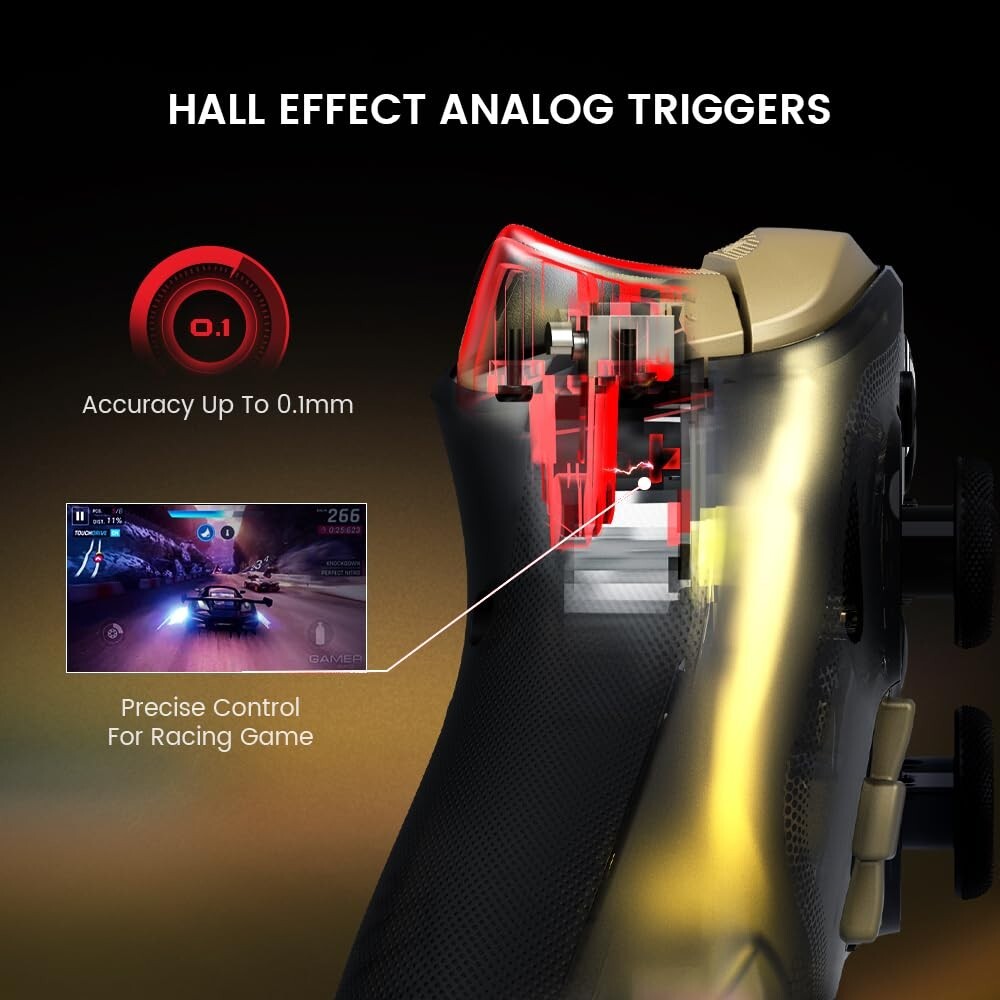 Xbox Compatible Kaleid Flux Controller with Dynamic Lighting & Vibration Control