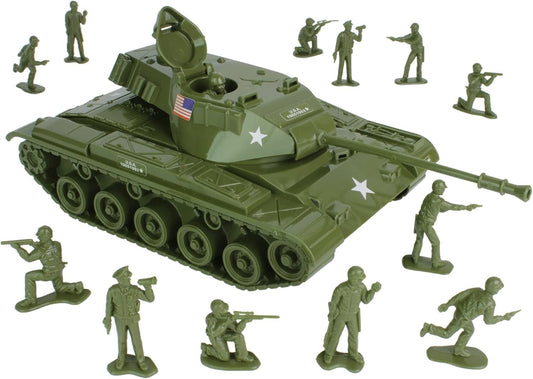Large TimMee Walker Bulldog Tank Playset - 1:24 Scale with Soldier Figures