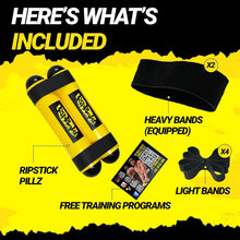 Load image into Gallery viewer, Handmade RipStick with 6 Adjustable Bands – Your Ultimate Strength Training Tool