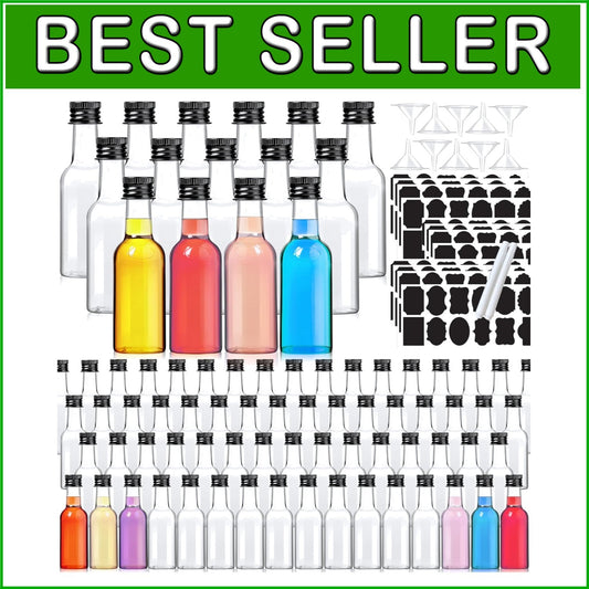 Elegant 120-Pack 2 Oz Mini Liquor Bottles with Funnels - Ideal Party Favors