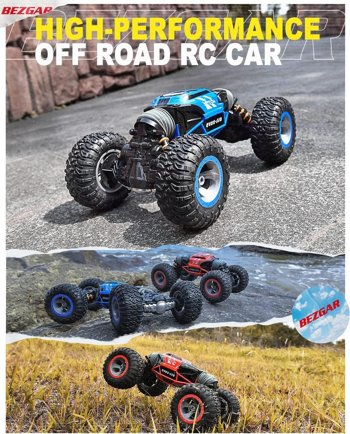 All-Terrain 15 KMH Remote Control Car - Perfect Birthday Gift for Boys 6-12