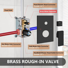 Load image into Gallery viewer, High-Pressure Matte Black Shower Faucet Set - Wall Mount 8" Rain &amp; Handheld