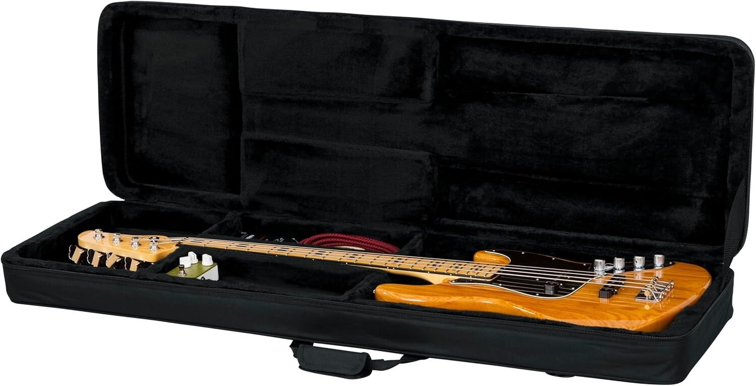 High-Durability Bass Guitar Case with Plush Lining - Fits Major Models 44x16 in