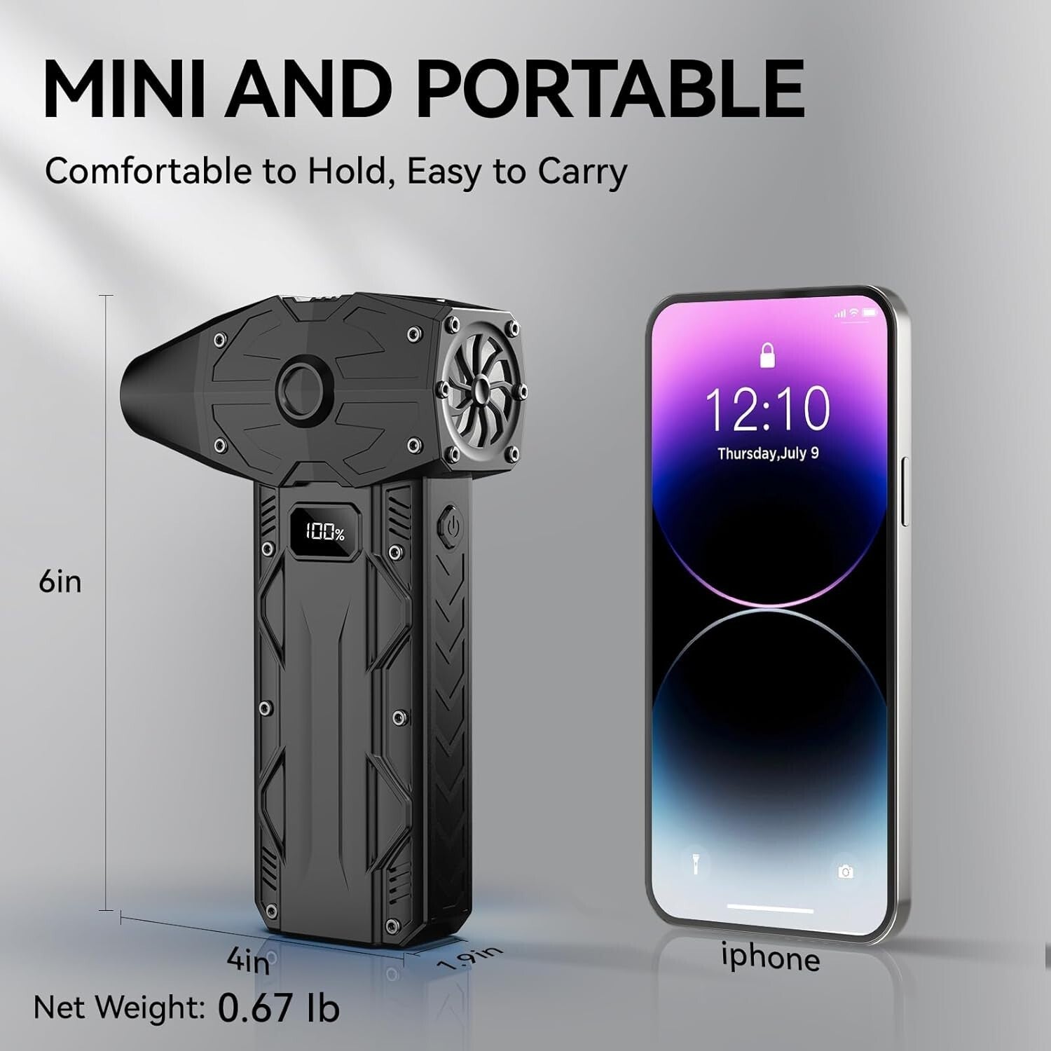 Compact 350,000RPM Air Duster - Rechargeable Jet Blower for Electronics Cleaning