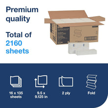 Load image into Gallery viewer, Premium Biodegradable Multifold Paper Towels - 2160 Count with Blue Leaf Print