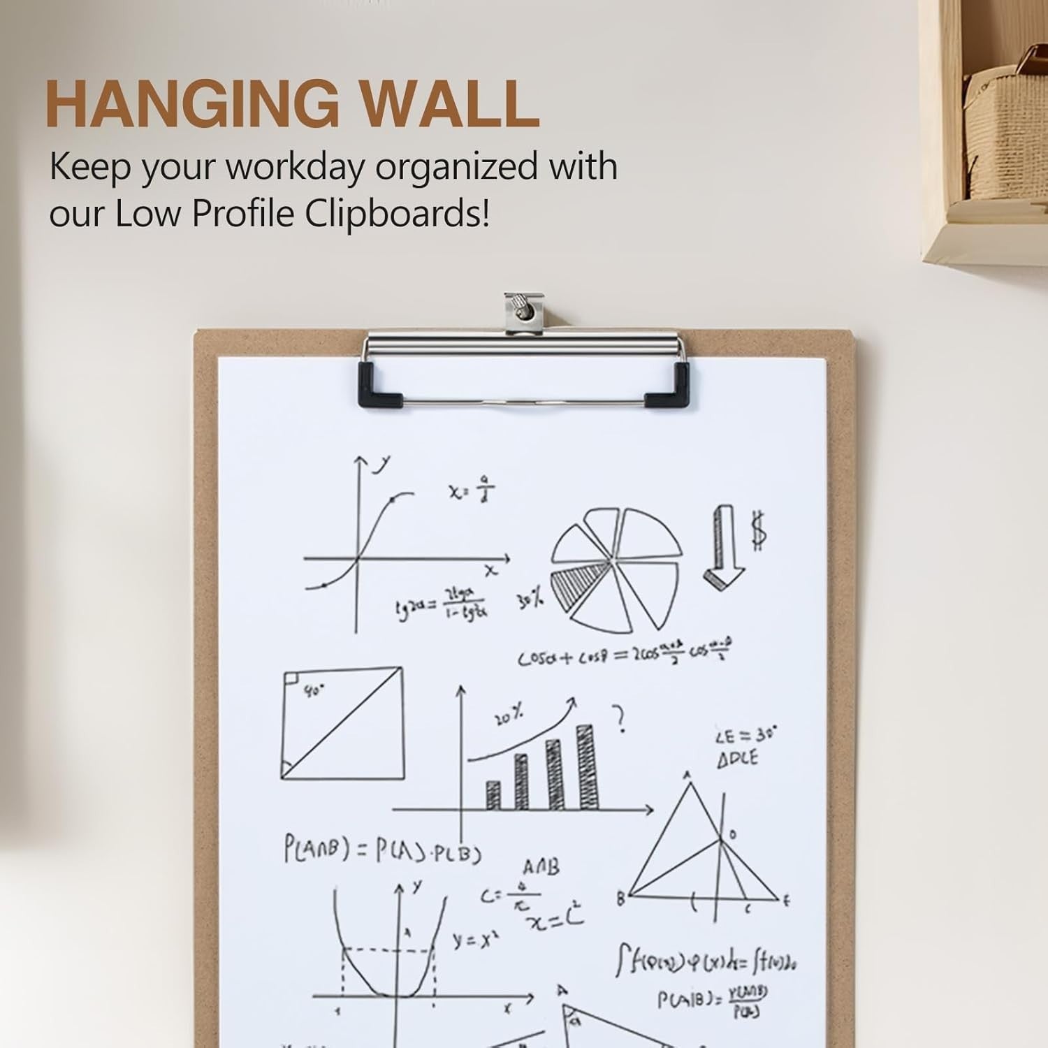 8.5 x 11 Wooden Clipboards with Low Profile Clip - Perfect for Work & Classrooms