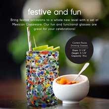 Load image into Gallery viewer, Unique 14 oz Multicolor Drinking Glasses - Eco-Friendly, Lead-Free &amp; Reusable