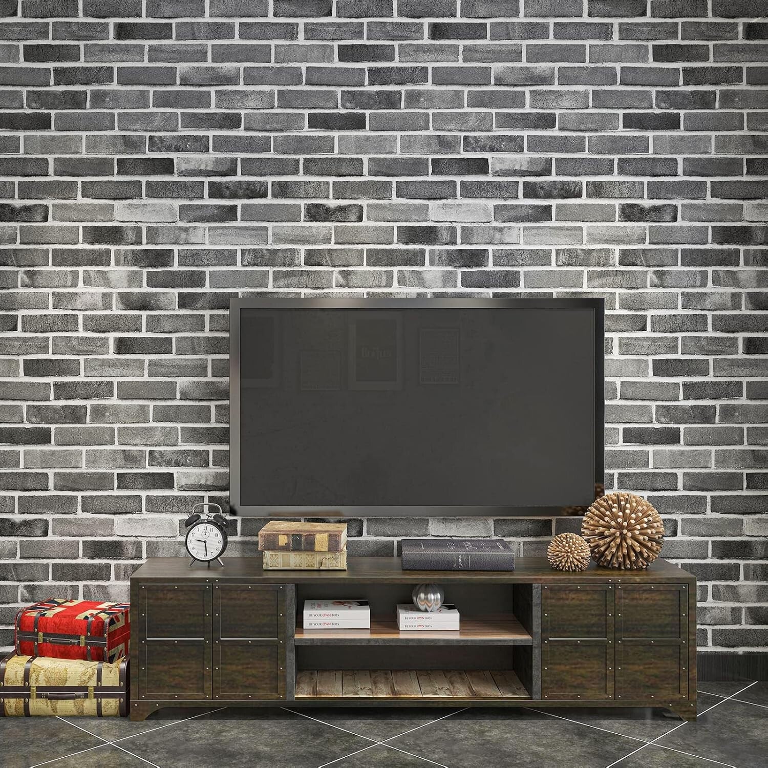 Elegant Faux Brick 3D Wall Panels - 20-Pack Waterproof Peel and Stick Wallpaper