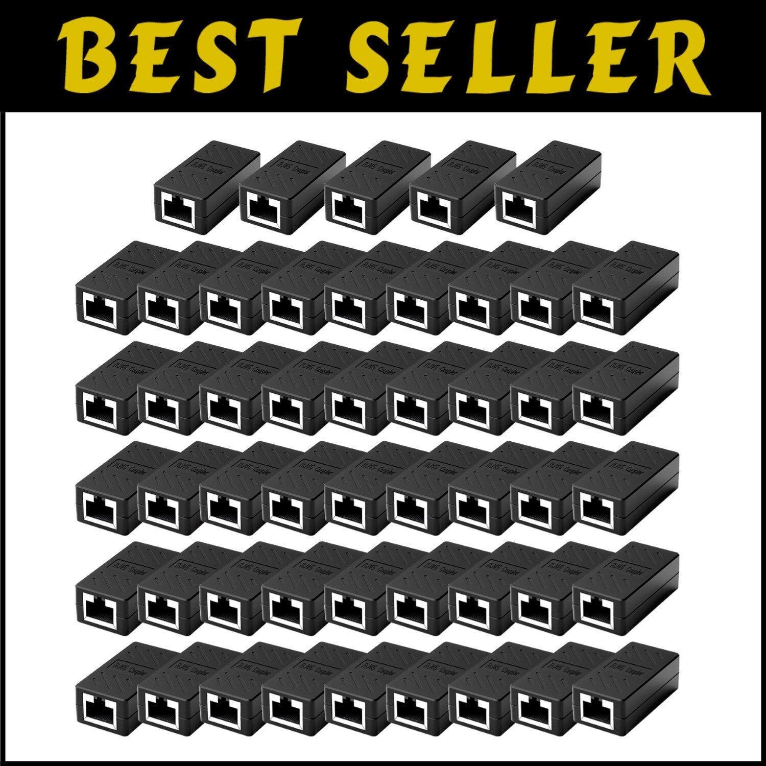Pack of 50 RJ45 Ethernet Extender Adaptors - Signal Boosters for All Devices