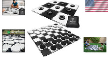 Load image into Gallery viewer, Portable 4ft x 4ft Giant Checkers &amp; Tic Tac Toe Game - Easy-Clean Foam Design