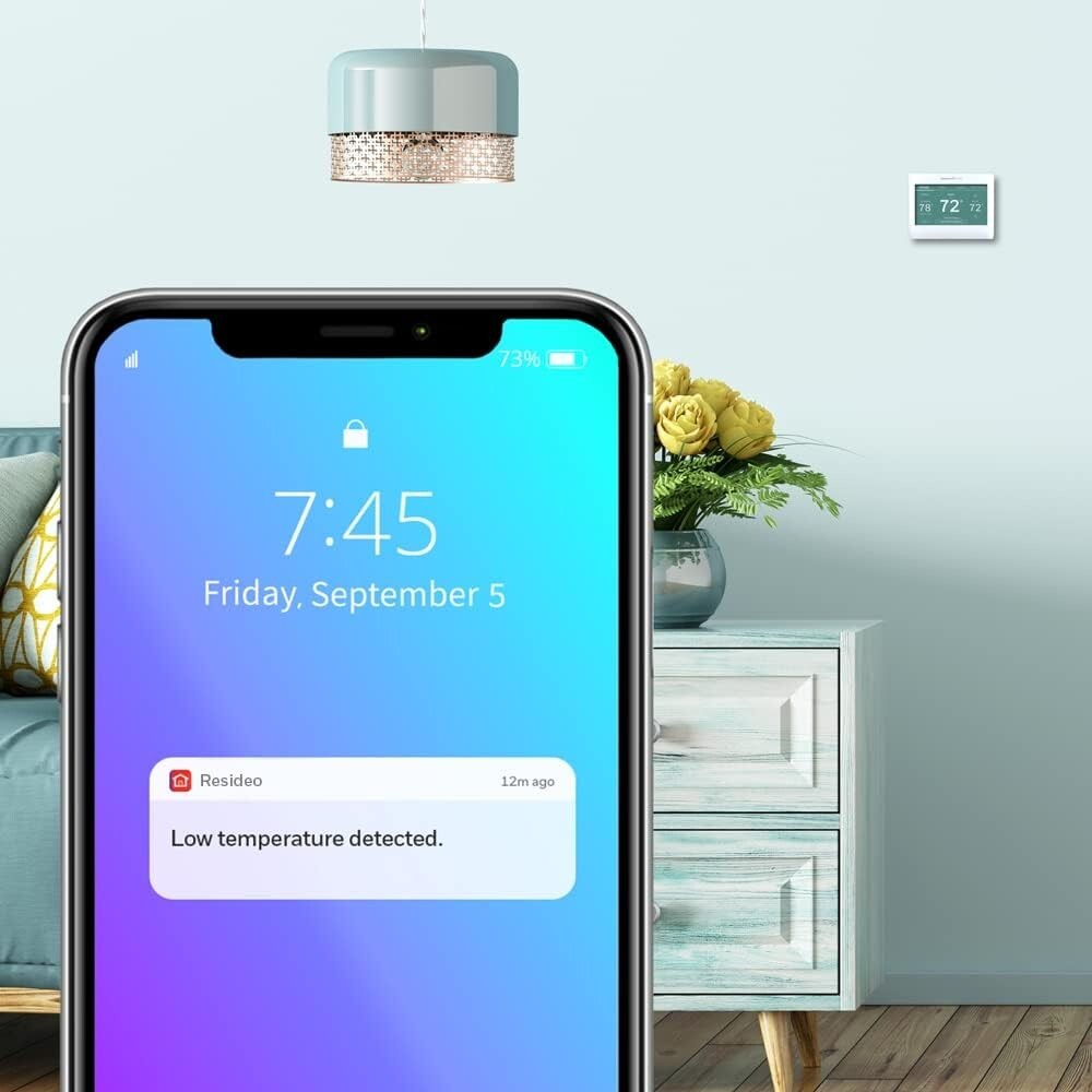 Wi-Fi Programmable Touch Screen Thermostat - Custom Colors, Smart Response Tech