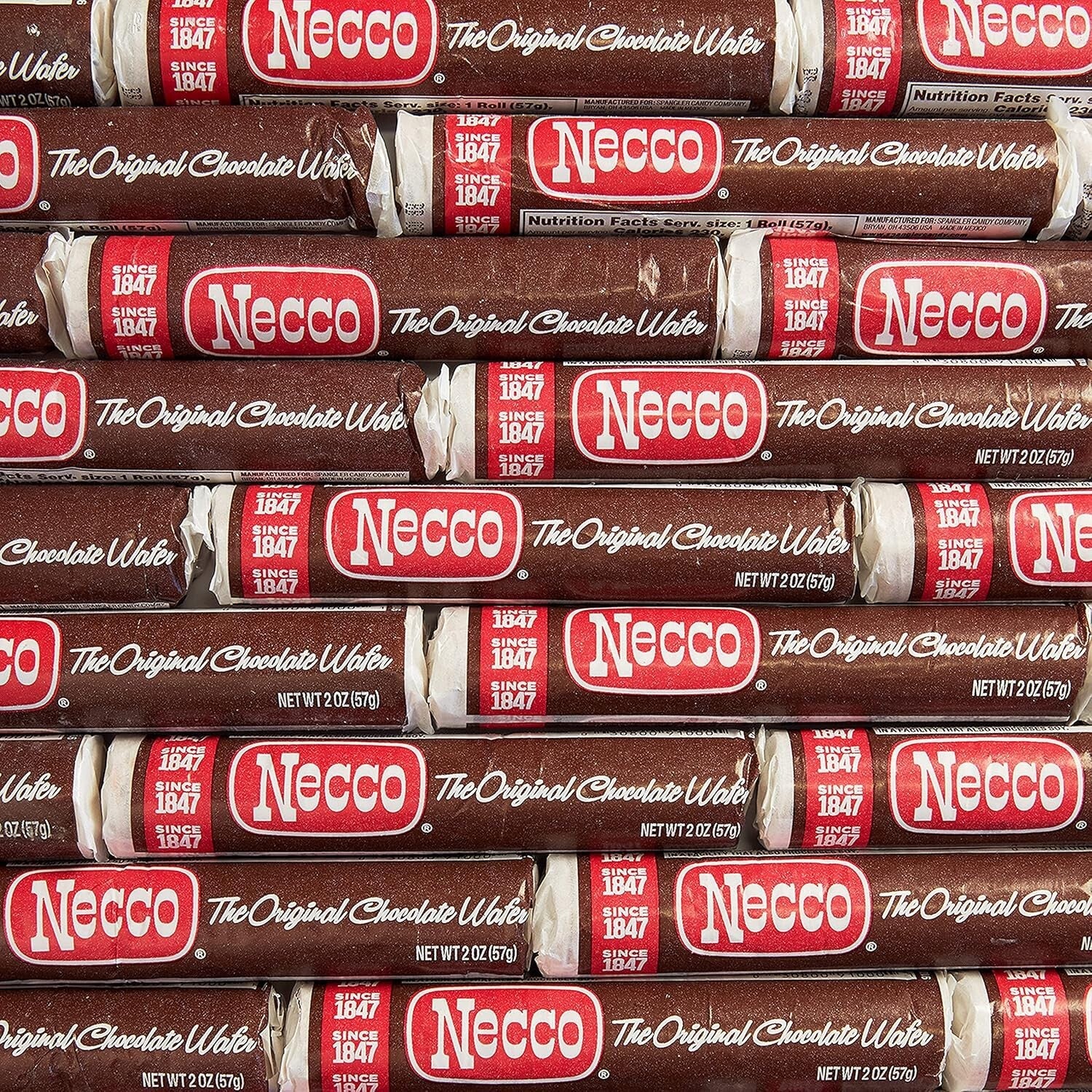 Classic Chocolate Wafer Rolls - 24 Individually Wrapped for Halloween Parties