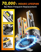 Load image into Gallery viewer, High-Performance 9005 H11 Bulbs - 800% Brightness, 70,000 Hour Lifespan, 4 Pack