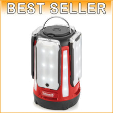 Load image into Gallery viewer, Versatile 4 Panel LED Camping Lantern with Rechargeable Batteries &amp; Flashlight