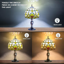 Load image into Gallery viewer, Charming Multi-Color Stained Glass Desk Lamp - Perfect for Living Room &amp; Bedroom