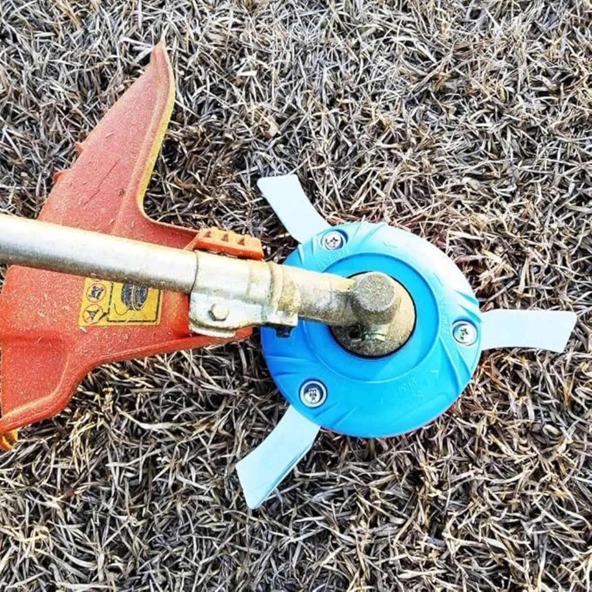 Efficient Brush Cutter Attachment with Metal Blades for Tough Landscaping