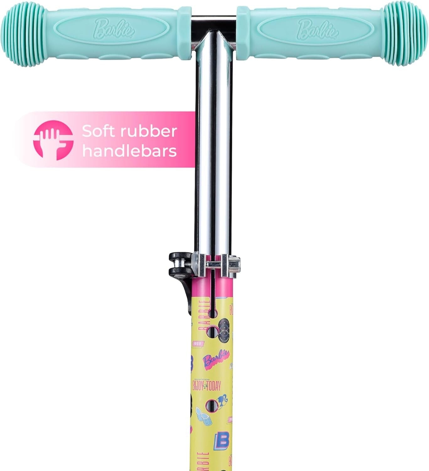 Durable & Fun Barbie Kids Scooter with Light-Up Wheels - Ages 3-7, Lean-to-Steer