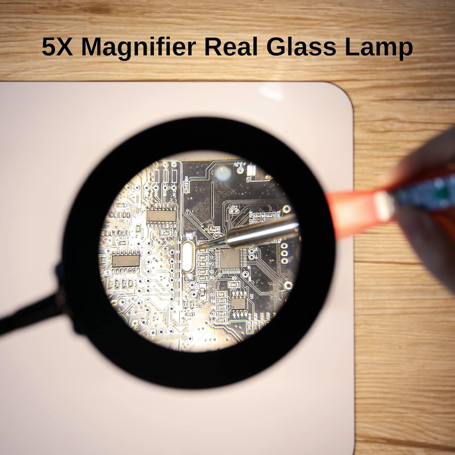 5X LED Magnifying Lamp with Silicone Soldering Mat - Ultimate Repair Station