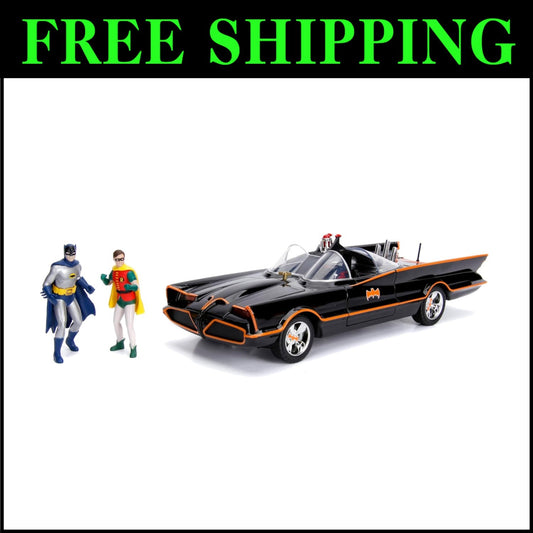 Die-cast Batmobile Vehicle and 3" Batman & Robin Figurines - Collector's Edition