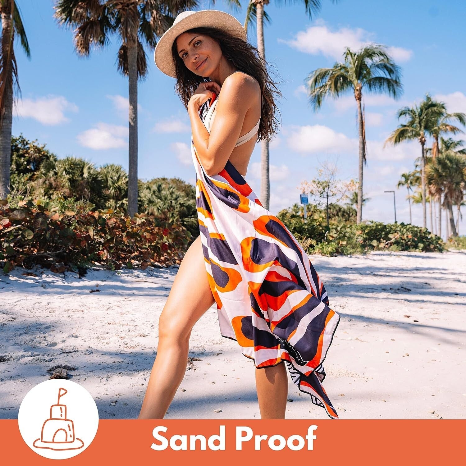 Eco-Friendly Sand-Free Beach Towel - Quick Dry Microfiber for Travel (71x35)