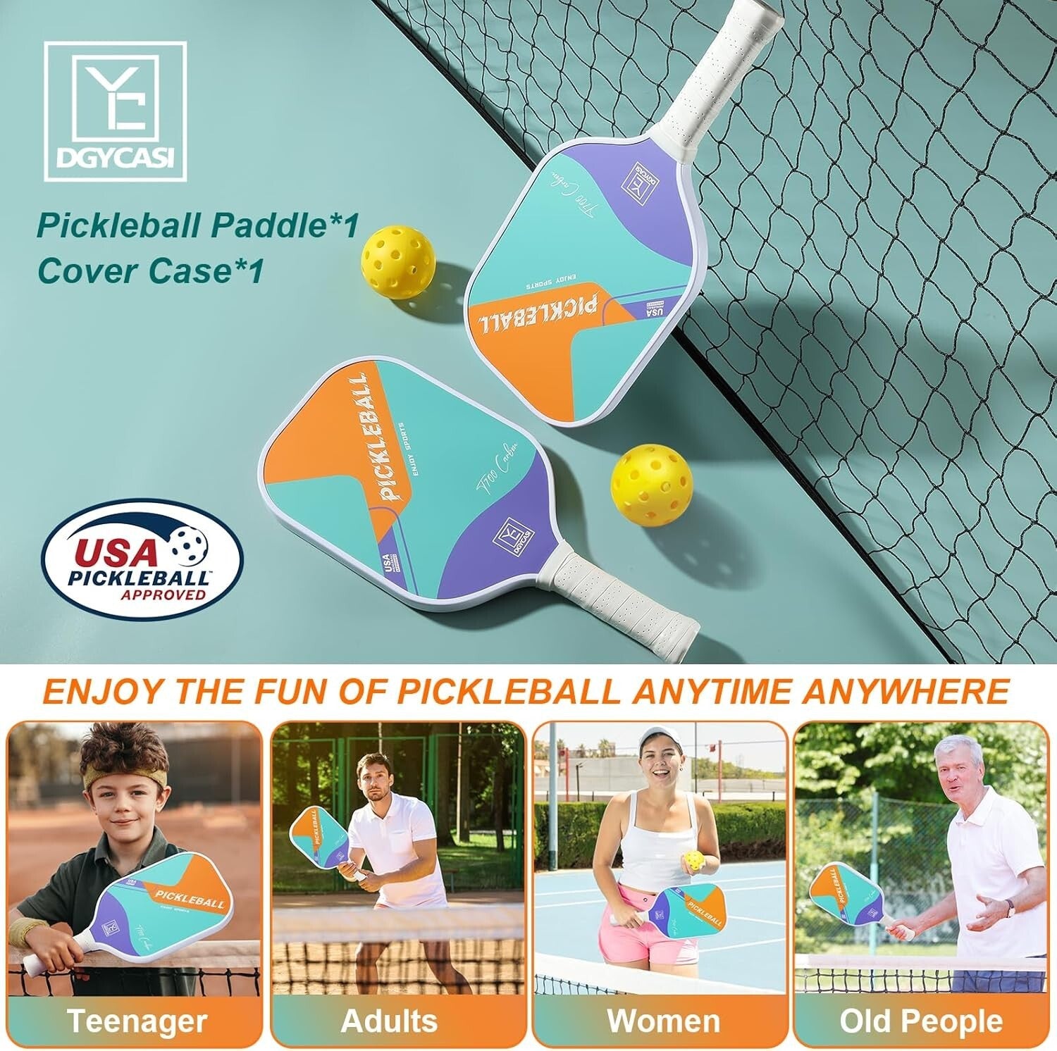 Ultimate Performance 16mm Pickleball Paddle with Honeycomb Core & 5.5'' Grip