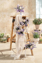 Load image into Gallery viewer, Lavender Artificial Flower Bridesmaid Bouquet Set of 4 - Elegant 7-Inch Design