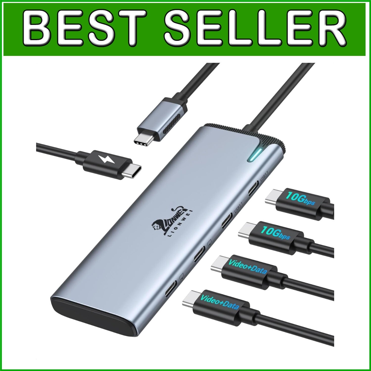 100W PD Charge & Dual Monitor Adapter - USB C Hub for MacBook & Laptops