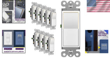 Load image into Gallery viewer, High-Quality Illuminated 3-Way Decorator Switch - 10 Pack with Grounding Screw